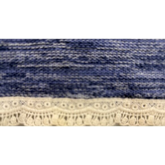 American Rag M Crochet Trim Boho Hoodie Sweater Multicolor Cotton Blend Indie - Picture 7 of 12